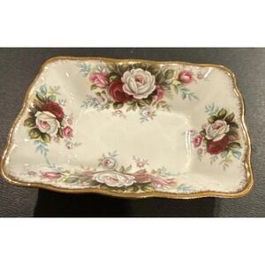 Vintage Royal Albert Celebration English Bone China Trinket Candy Dish Vintage